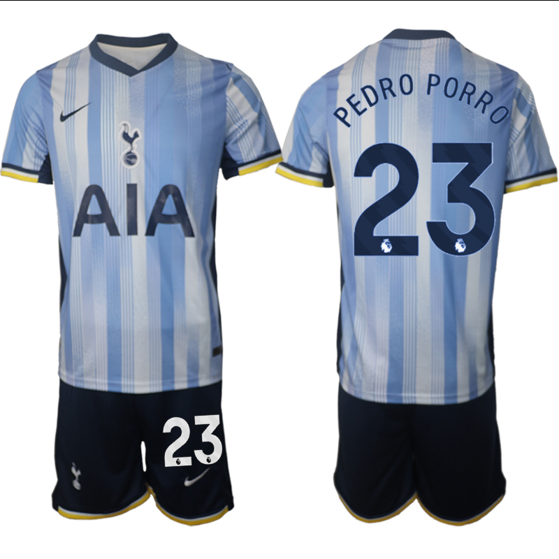 Men 2024-2025 Club Tottenham away Blue #23 Soccer Jersey